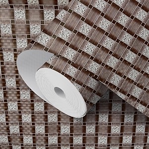 kitchen drawercabinet shelf matpvc materialadjustable size 10 meter roll brown - cdoj2-p03-10m