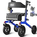 VOCIC Z57 Walkers for Seniors with Seat Outdoor Rollator 12'' All Terrain