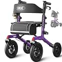 VOCIC Z57 Walkers for Seniors with Seat Outdoor Rollator 12'' All Terrain