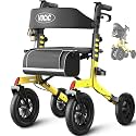 VOCIC Z57 Walkers for Seniors with Seat Outdoor Rollator 12'' All Terrain
