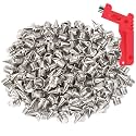 VOCOOL 100 PCS 1/4inch Stainless Steel Track and Cross Country Spikes with Spike Wrench, Pyramid Replacement Track Spikes for Sprint Sports Short Running Shoes, Black/Silver