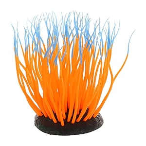 vocoste soft silicone glowing aquarium simulation coral 43334 fluorescence floating aquatic artificial coral for fish tank decoration orange