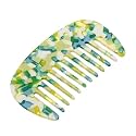 VOCOSTE Wide Tooth Comb, Anti-Static Pocket Size for Curly Hair, Green