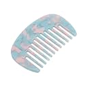VOCOSTE Wide Tooth Comb, Pocket Size for Curly Hair, Powder Blue