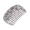 VOCOSTE Wide Tooth Comb, Pocket Size for Curly Hair, Silver Gray