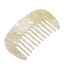 VOCOSTE Wide Tooth Comb, Pocket Size for Curly Hair, Beige Yellow