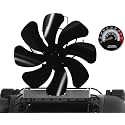 VODA Wood Stove Fan Heat Powered 8 Blades Fireplace Fan