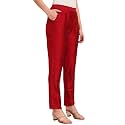 Vogaan Women39s Cotton Silk Pant Half-Elasticated