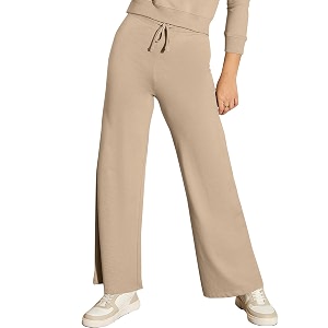 Vogaan Womens Cotton Blend Wide Leg Pants