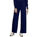 Vogaan Womens Cotton Blend Wide Leg Pants