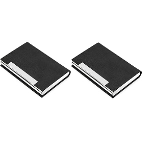 vogard business card holder business card case professional pu leather amp stainless steel multi card casebusiness card holder wallet credit card id caseholder for men amp women