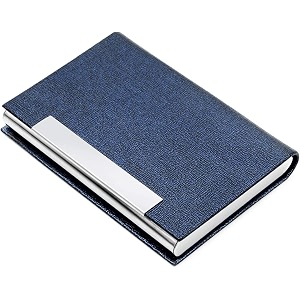 vogard business card holder business card case professional pu leather amp stainless steel multi card casebusiness card holder wallet credit card id caseholder for men amp women