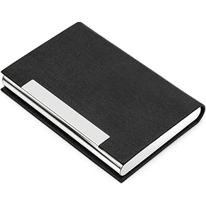 vogard business card holder business card case professional pu leather amp stainless steel multi card casebusiness card holder wallet credit card id caseholder for men amp women