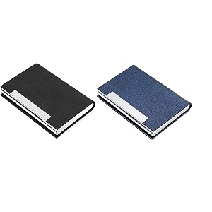 vogard business card holder business card case professional pu leather amp stainless steel multi card casebusiness card holder wallet credit card id caseholder for men amp women