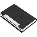 VOGARD Business Card Holder, Business Card Case Professional PU Leather &amp; Stainless Steel Multi Card Case,Business Card Holder Wallet Credit Card ID Case/Holder for Men &amp; Women
