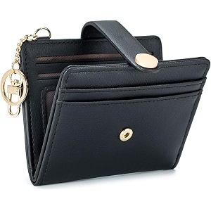 Thin RFID Leather Wallet For Women – Long Zip-Around Purse With Card Holder