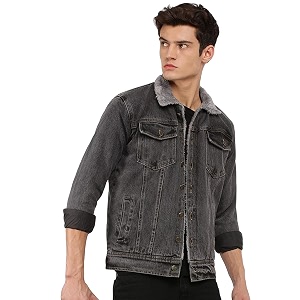 VOGATI Mens Denim Jacket