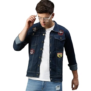 VOGATI Mens Denim Jacket
