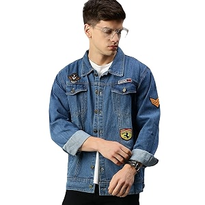 VOGATI Mens Denim Jacket