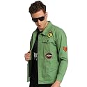 VOGATI Men39s Denim Jacket kjt317vogb-s_Green_S