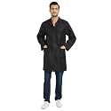 VOGRYE Womens Medical Lab Coat Three Pocket Long Sleeve Button Front White