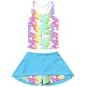 Vogseek 4-9T Girls 2-Piece Bathing Suit Sleeveless Swimsuit Tankini Sets with Shorts Skirt Swimwear