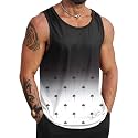 VOGSTART Mens Beach Tank Tops Summer Vacation Graphic Sleeveless Shirts