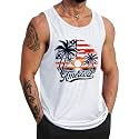 VOGSTART Mens Beach Tank Tops Summer Vacation Graphic Sleeveless Shirts