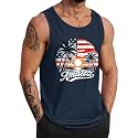 VOGSTART Mens Beach Tank Tops Summer Vacation Graphic Sleeveless Shirts