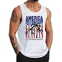 VOGSTART Mens Beach Tank Tops Summer Vacation Graphic Sleeveless Shirts