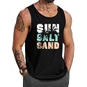 VOGSTART Mens Beach Tank Tops Summer Vacation Graphic Sleeveless Shirts