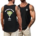 VOGSTART Mens Graphic Muscle Tank Top Beach Slub Cotton Sleeveless Shirts