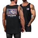 VOGSTART Mens Graphic Muscle Tank Top Beach Slub Cotton Sleeveless Shirts