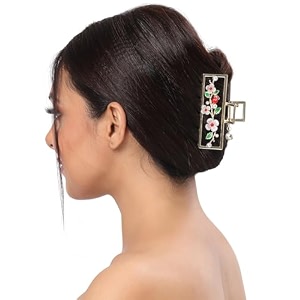 vogue hair accessories gold fancy party big size clutcher hair claw clip for girls and women