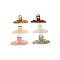 Vogue Hair Accessories Plastic Hair Claw Hair Clip For Girls And Women Set Of 6 (Vog_45)