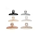 Vogue Hair Accessories Plastic Hair Claw Hair Clip For Girls And Women Set Of 6 (Vog_40)