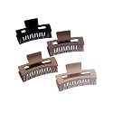 Vogue Hair Accessories Plastic Hair Claw Clutcher Hair Clip For Women And Girls Medium Size (Multi) (Set Of 4)
