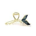Vogue Hair Accessories Trendy Fish Hair Claw Clip For Girls And Women - Gold (Vha_23N)