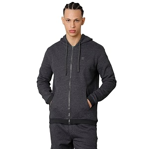 VOI Jeans Mens Solid Cotton Blend Fleece