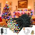 Voice Control 88Ft 240LED Christmas String Lights with Remote, Multicolor