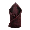 VOICI France Men's Pocket Square, checked &amp; paisley design, free size, Microfiber Satin fabric