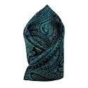 VOICI France Men's Pocket Square, checked &amp; paisley design, free size, Microfiber Satin fabric