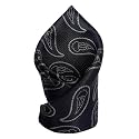 VOICI France Men's Pocket Square for Tuxedo Dinner Jacket Suit Sherwani or Bundy Paisley Design Satin Fabric Free Size