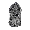 VOICI France Men's Pocket Square for Tuxedo Dinner Jacket Suit Sherwani or Bundy Paisley Design Satin Fabric Free Size