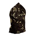 VOICI France Men's Pocket Square, checked &amp; paisley design, free size, Microfiber Satin fabric
