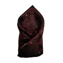 VOICI France Men's Pocket Square, checked &amp; paisley design, free size, Microfiber Satin fabric