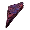 VOICI France Men's Pocket Squares Paisley Design Satin Microfiber Fabric Coat Rumaal Free Size
