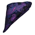 VOICI France Men's Pocket Square for Tuxedo Dinner Jacket Suit Sherwani or Bundy Paisley Design Satin Fabric Free Size