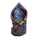VOICI France Men's Pocket Square for Tuxedo Dinner Jacket Suit Sherwani or Bundy Paisley Design Satin Fabric Free Size