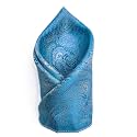 VOICI France Men's Pocket Square for Tuxedo Dinner Jacket Suit Sherwani or Bundy Paisley Design Satin Fabric Free Size
